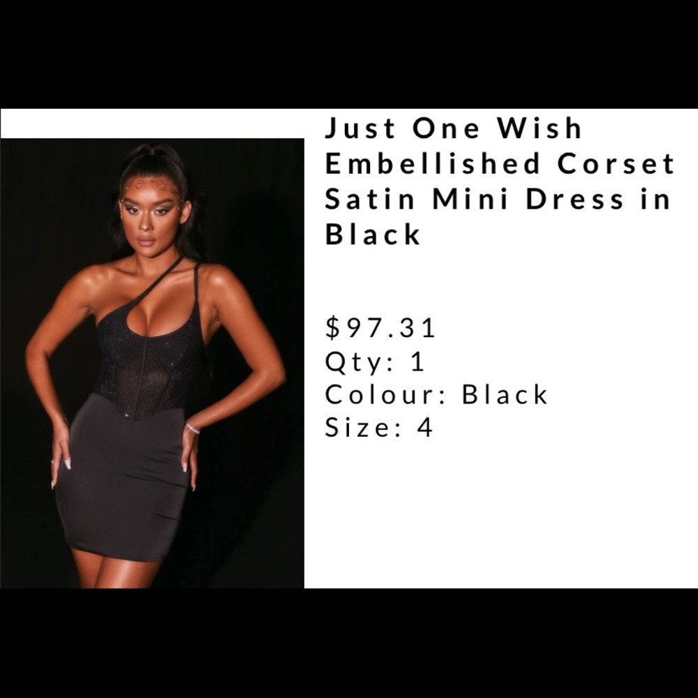 Brand new, never worn black/silk Oh Polly dress
